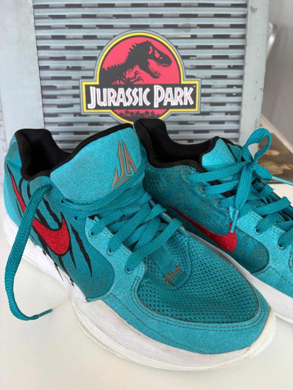 Nike Ja 2 "Nightmare" Basketball Shoes Teal/Red Men's Size 9.5